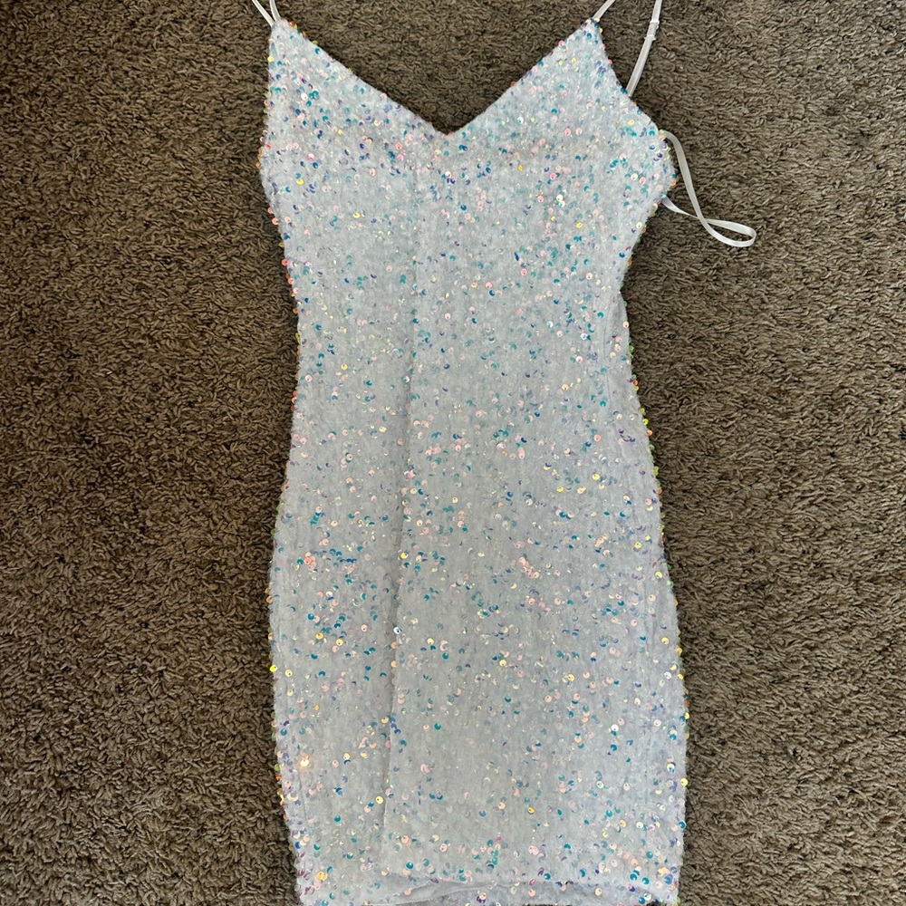 Sequin Spaghetti Strap Dress